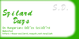 szilard duzs business card